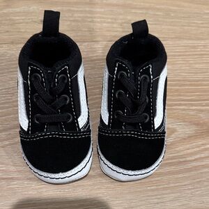 Vans Black and White Kids Sneakers